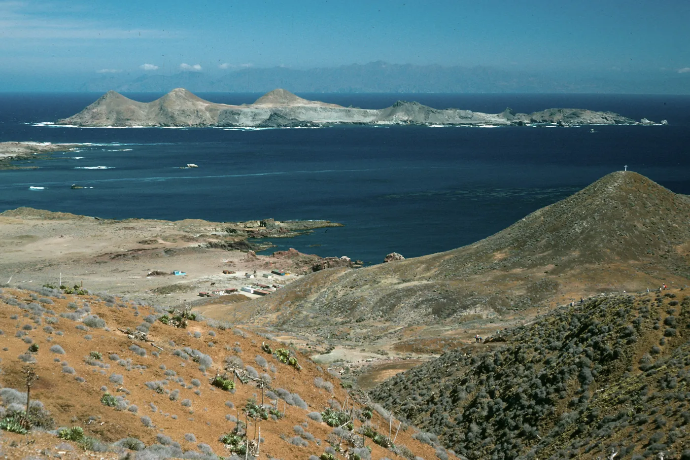 Southeast side, view of East San Benito Island, West San Benito Island