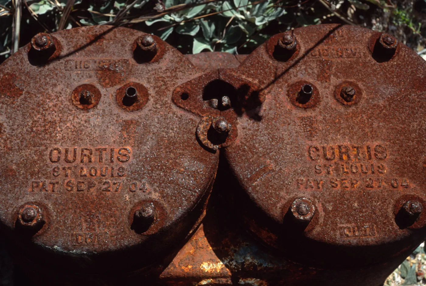 Cedros Island, old engine at mine, Canon de la Mina