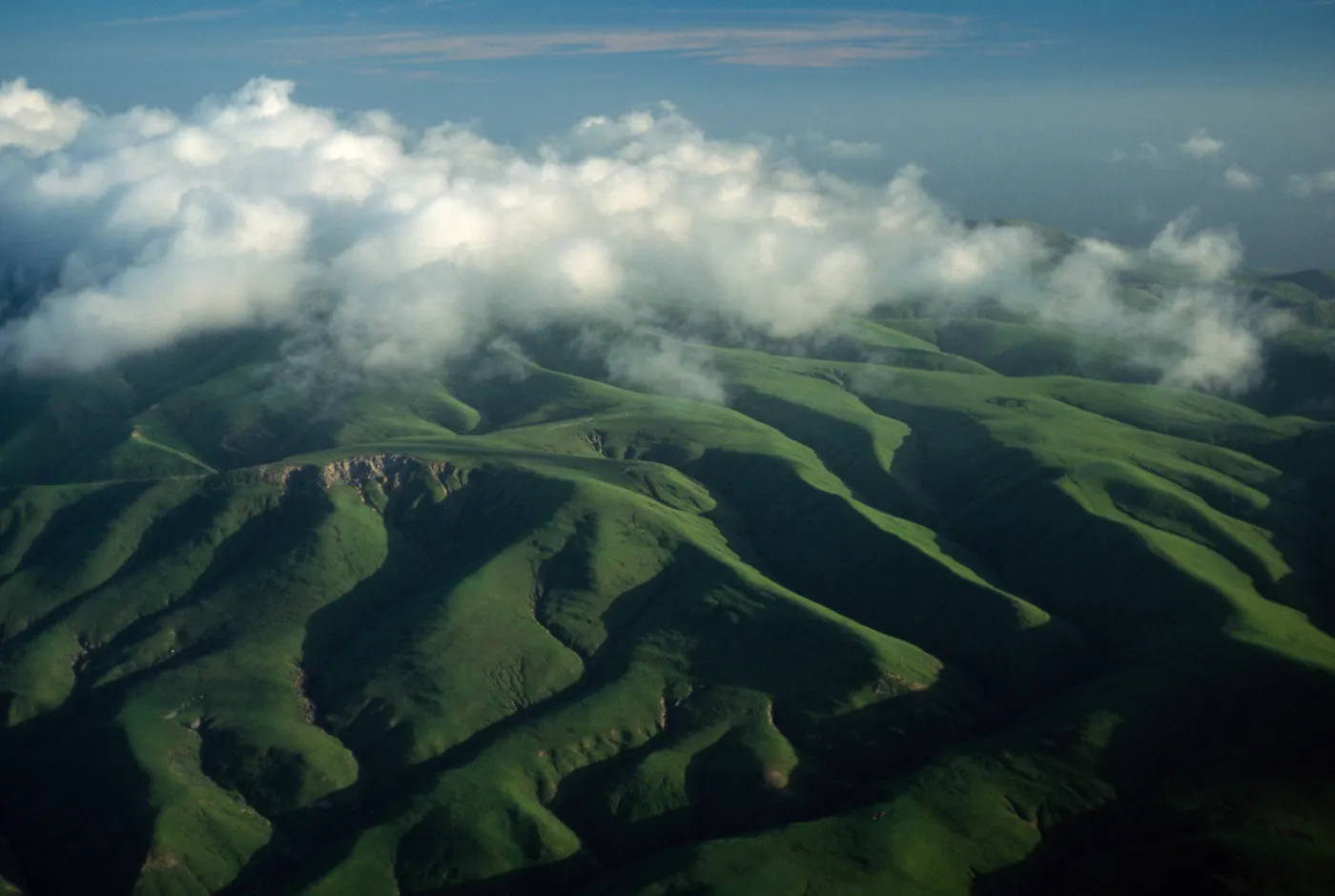 Santa Rosa Island, clouds over Santa Rosa Island peaks