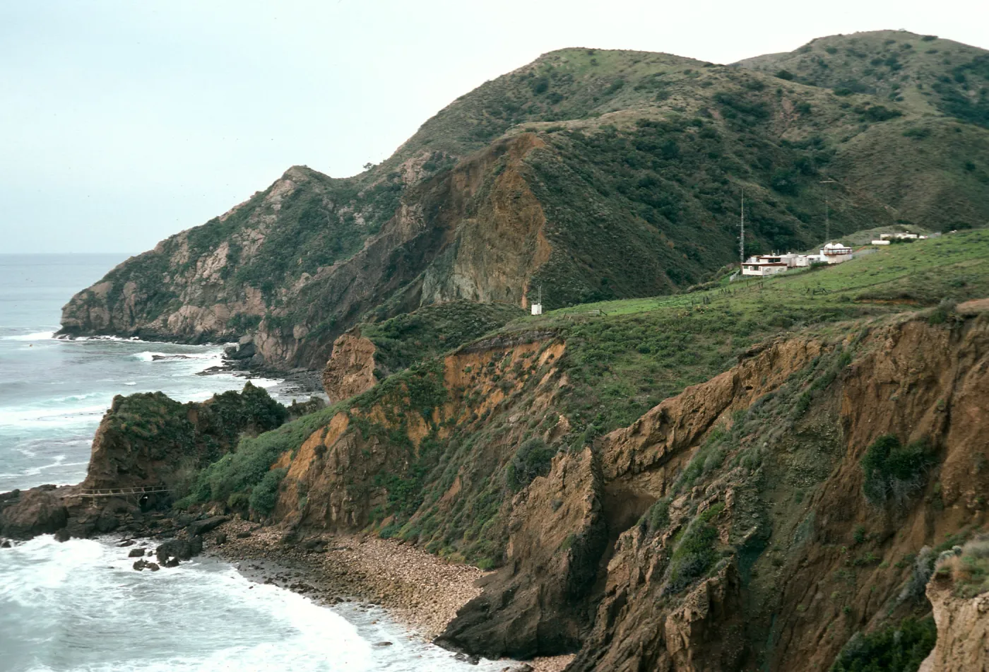 Santa Cruz Island, General Motors facility at Valley Anchorage, looking West