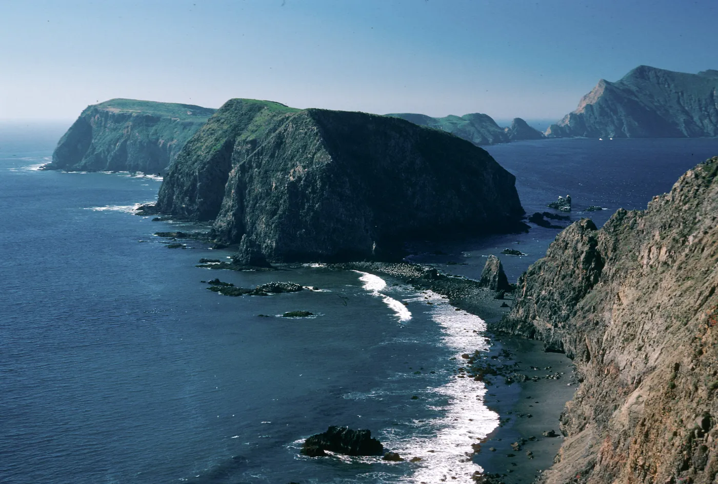 East Anacapa Island, view of Middle, West Anacapa Islands