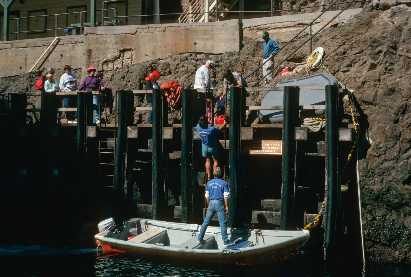 East Anacapa Island, landing