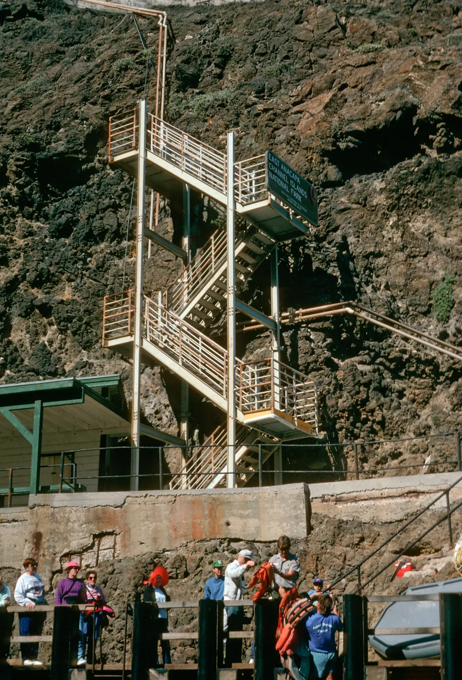 East Anacapa Island, landing