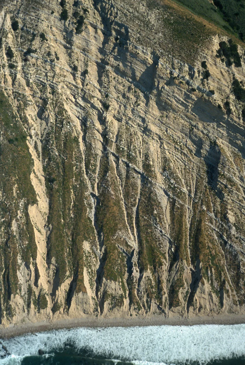 Cliffs on south side just west of Navy Base, Santa Cruz Island