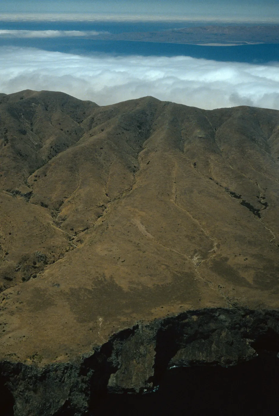 Santa Cruz Island, North side & fog
