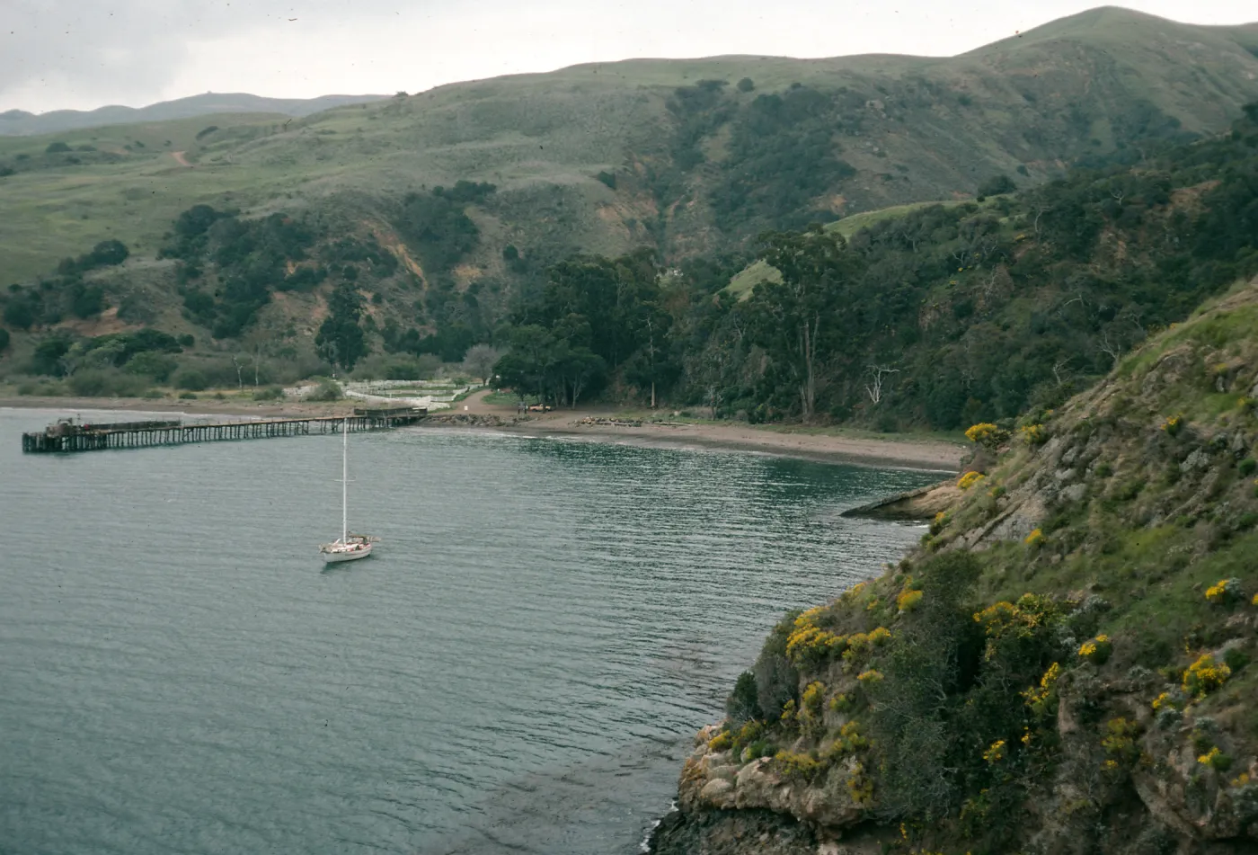 Santa Cruz Island, view of Prisoners Harbor
