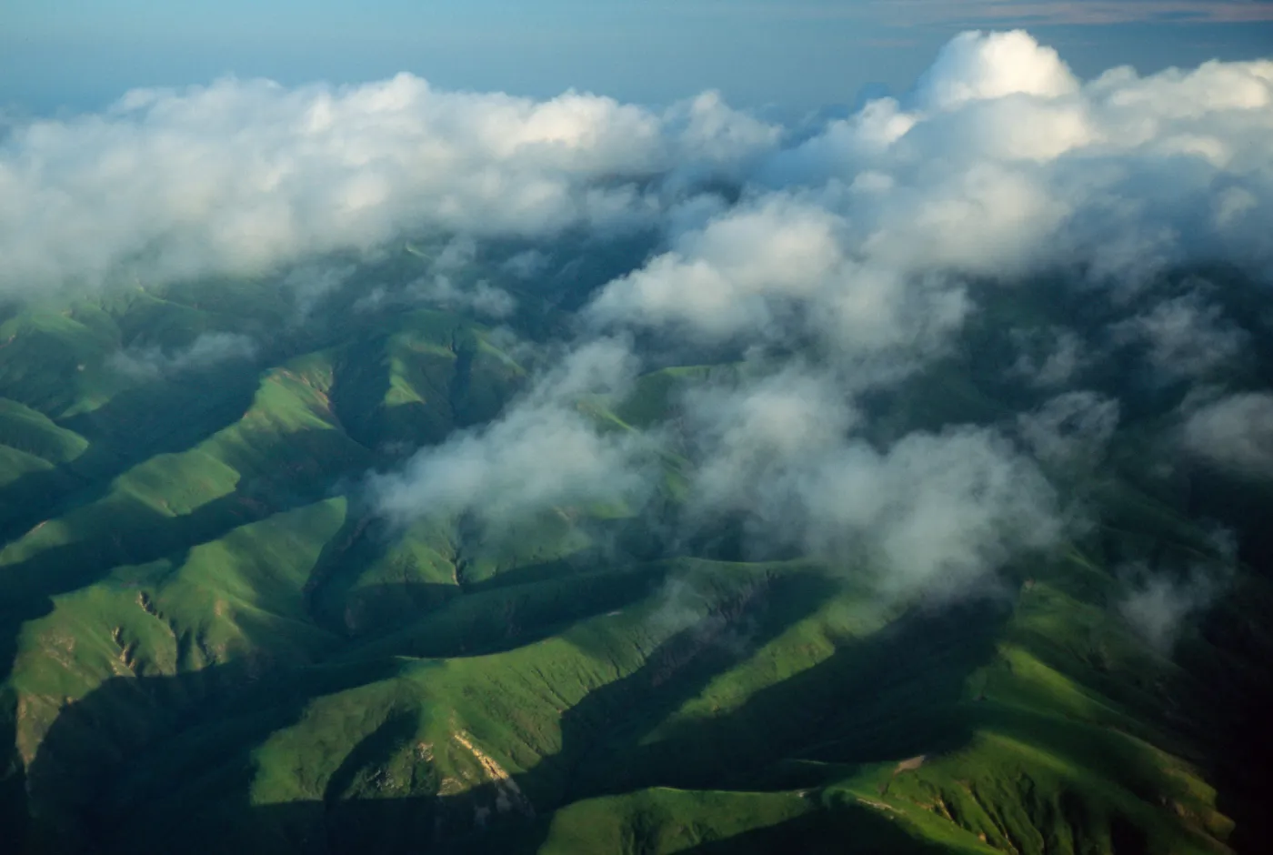 Santa Rosa Island, clouds over Santa Rosa Island Peaks, North side