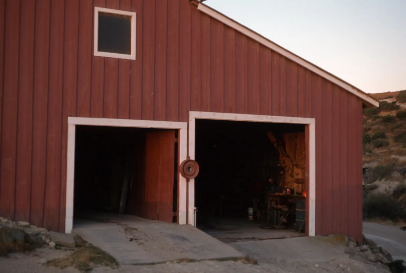 Santa Rosa Island, barn at dawn, Vail Ranch
