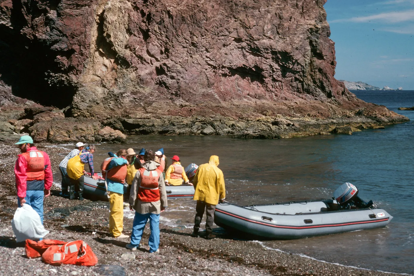 West San Benito Island, landing, 