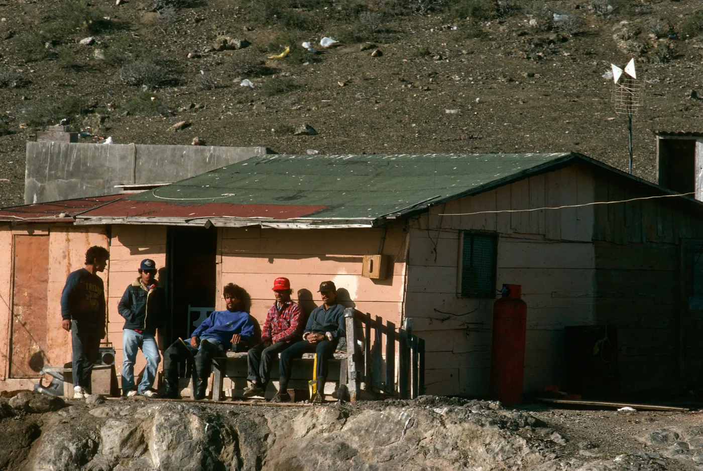 West San Benito Island, fishermen, village