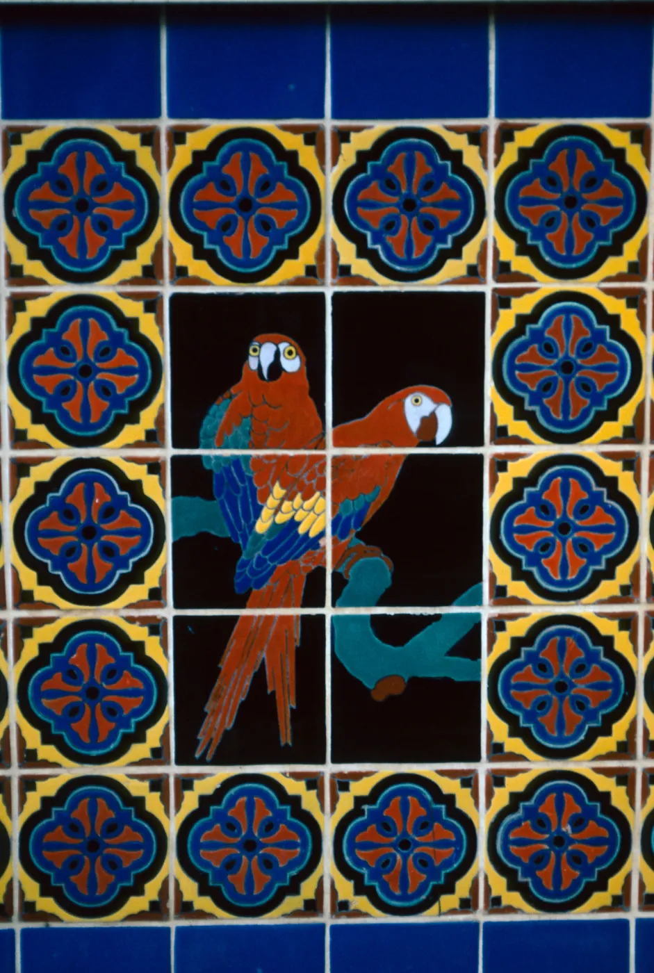 tiles at Bird Park, Avalon Canyon, Catalina Island