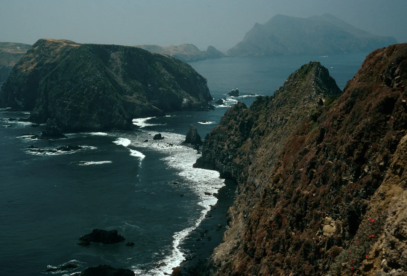 offshore bluffs, looking West, East Anacapa Island