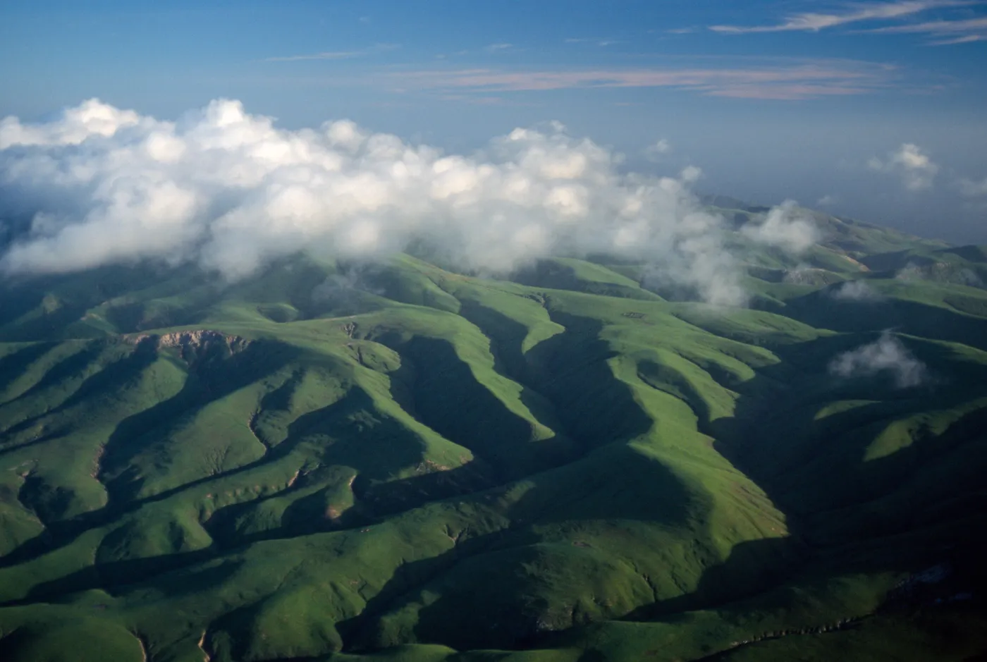 clouds over Santa Rosa Island peaks, North side