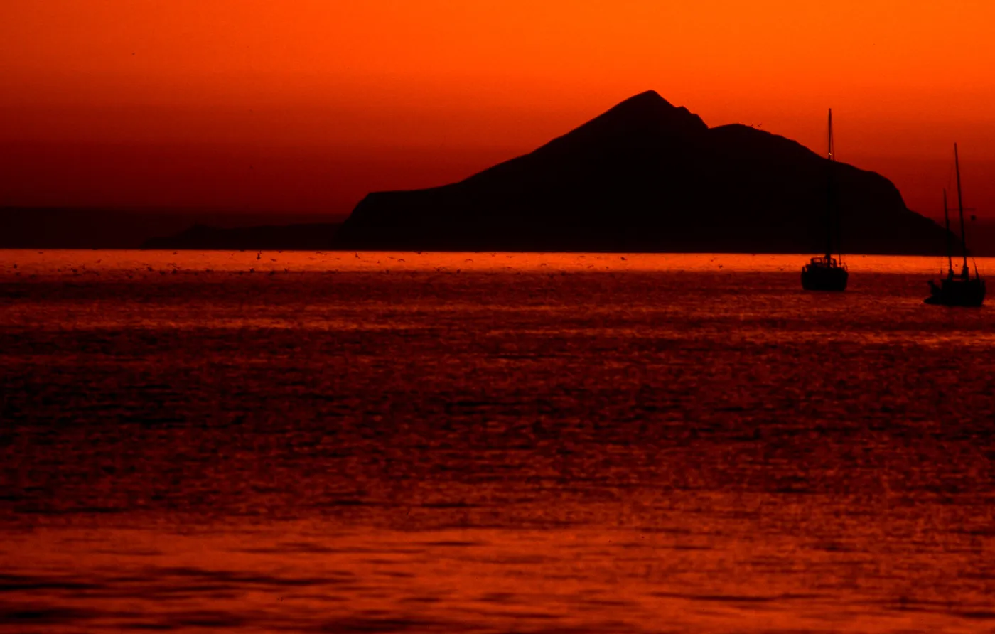 sunrise over Anacapa Island from Smugglers Beach, Santa Cruz Island