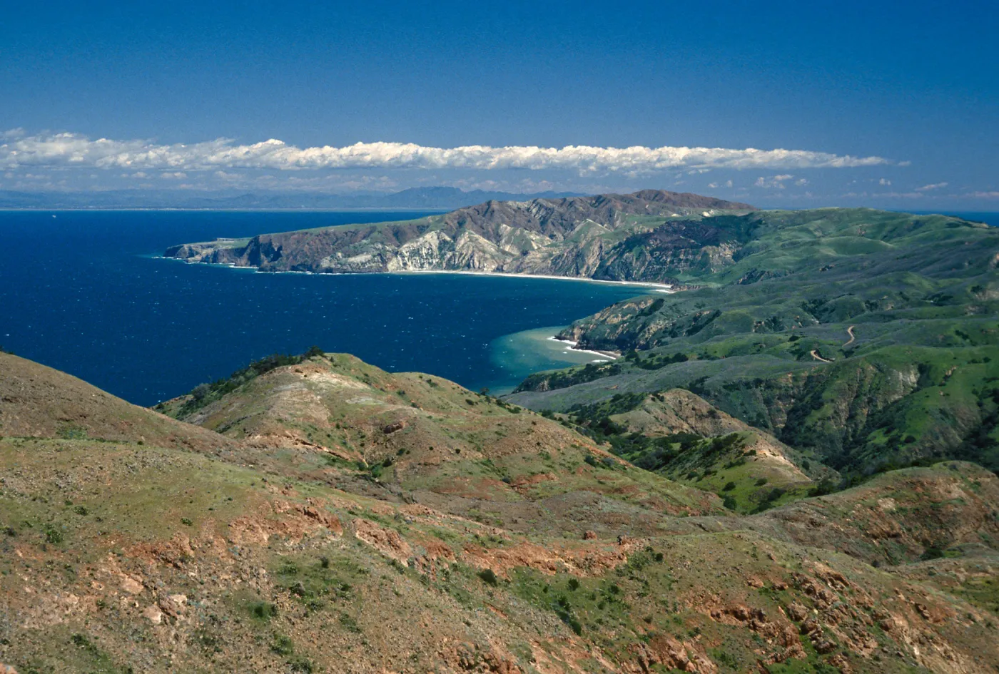 China Harbor, from Red Peak, Santa Cruz Island