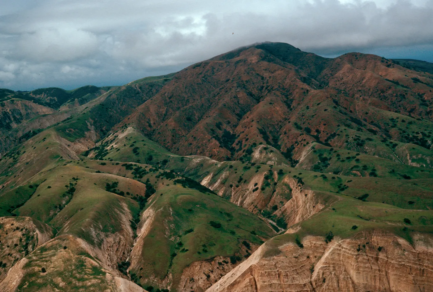 Southeast end, looking toward El Montanon, Santa Cruz Island
