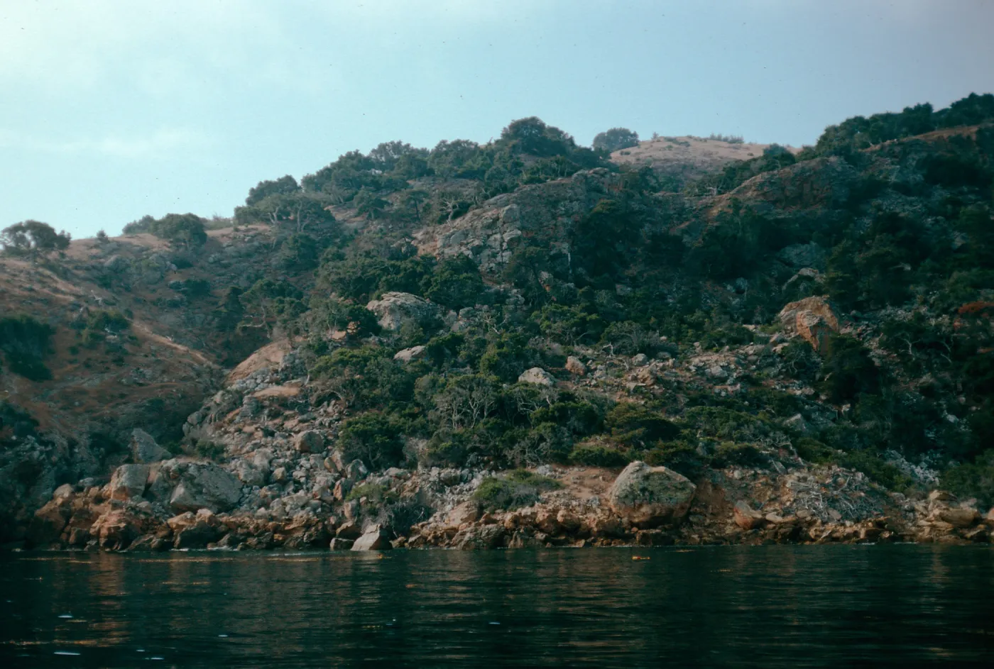 rock slide, Pelican/Prisoners Trail, Santa Cruz Island