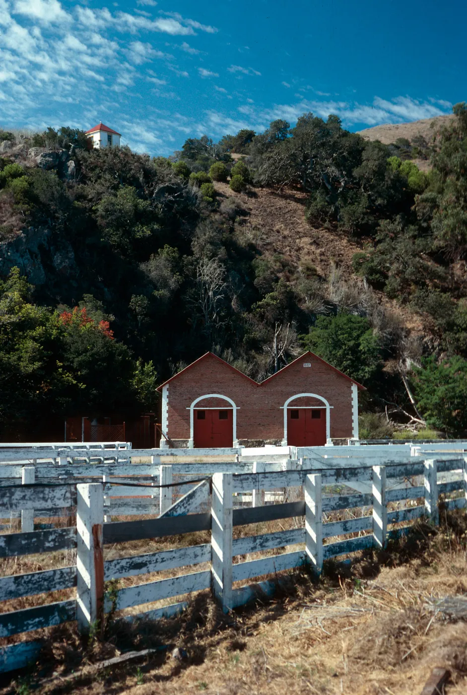 Magazine Building + lookout cabin, Prisoners Harbor, Santa Cruz Island