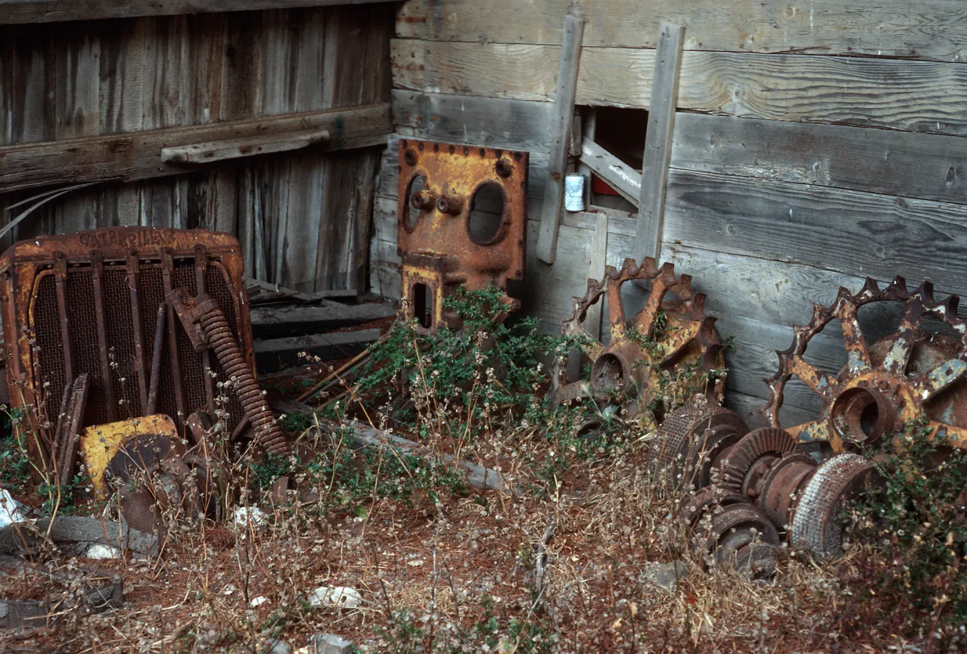 Caterpillar parts, Scorpion Ranch, Santa Cruz Island
