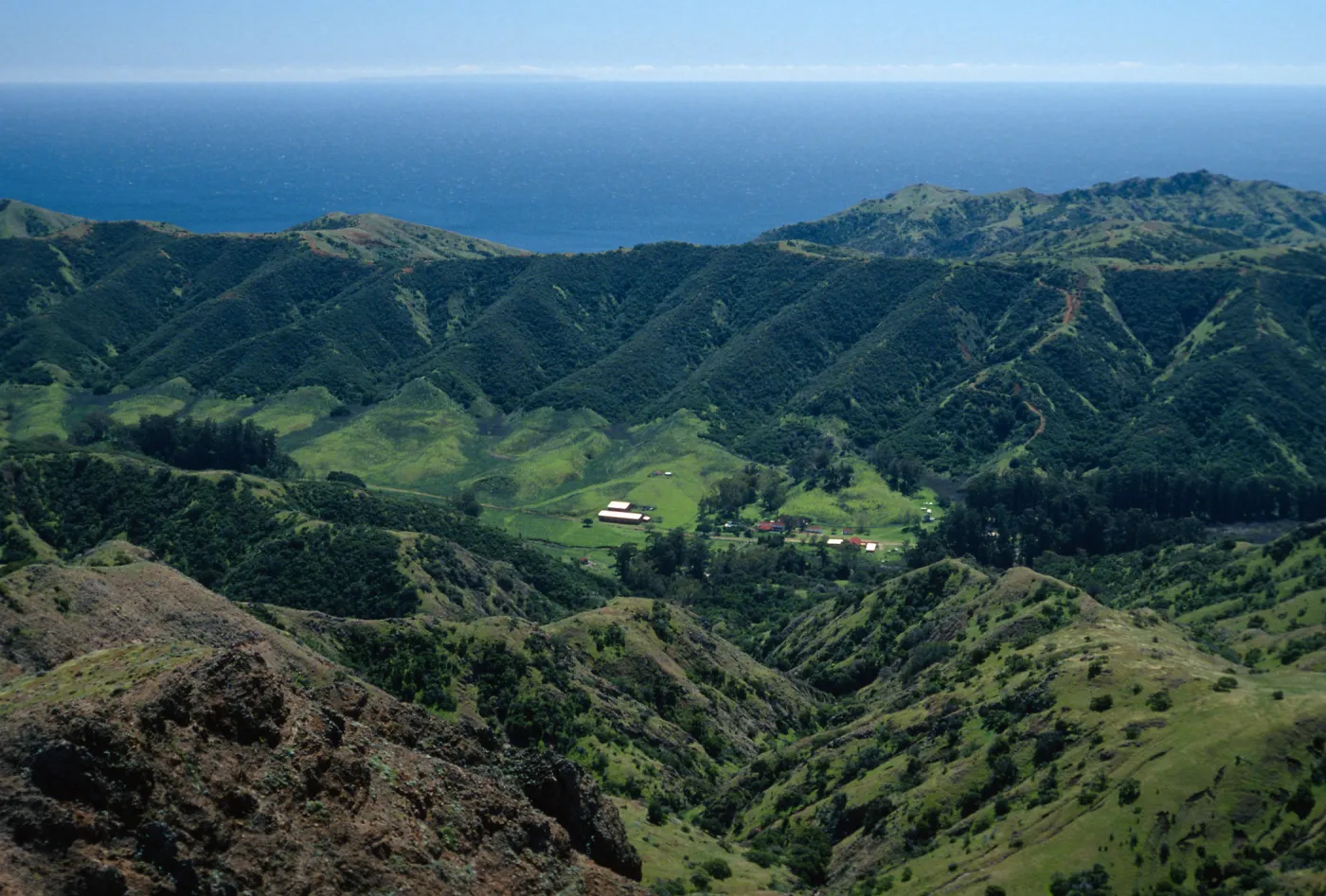 Stanton Ranch, from Red Peak, Santa Cruz Island