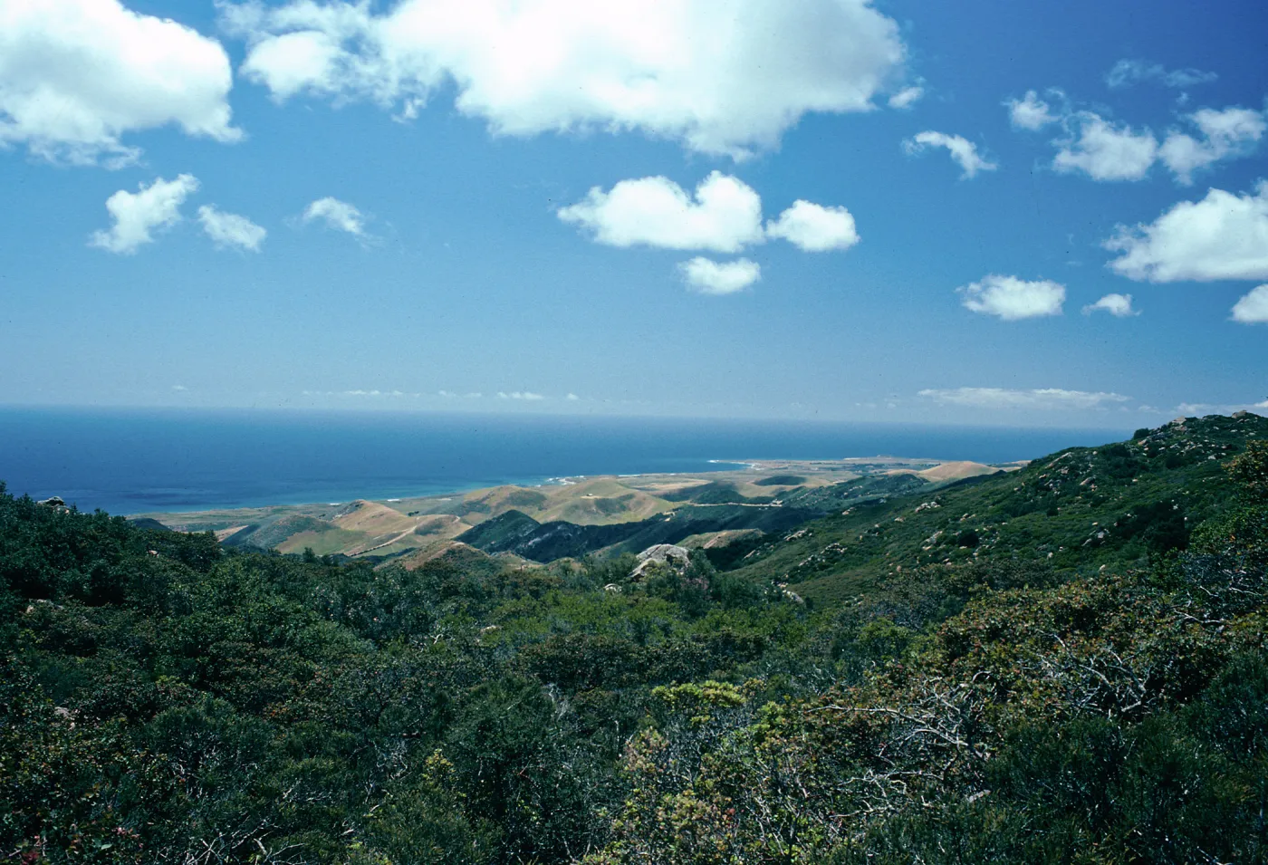 Cresta Road, looking toward Point Conception, Hollister Ranch, Santa Barbara County