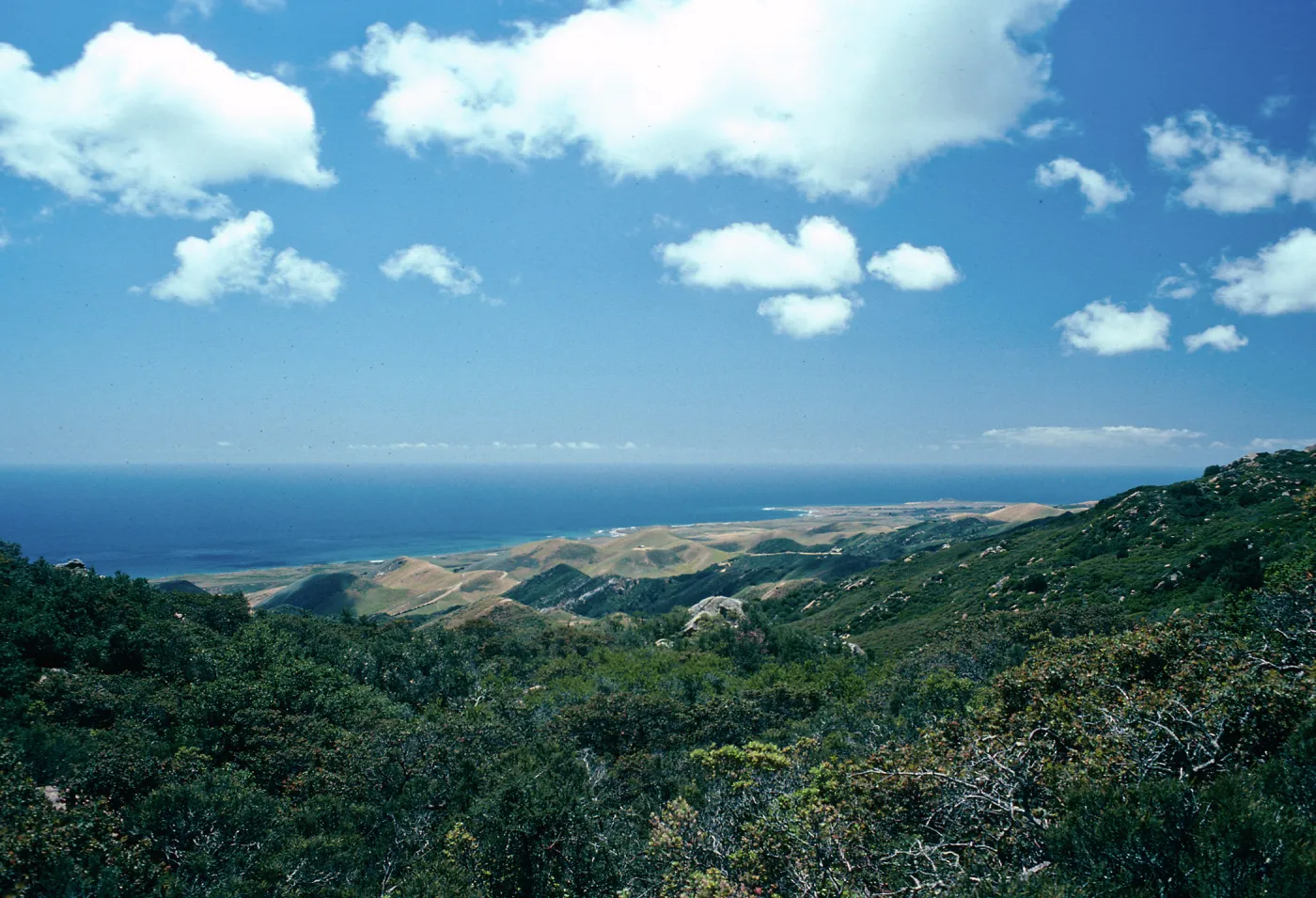 Cresta Road, looking toward Point Conception, Hollister Ranch, Santa Barbara County