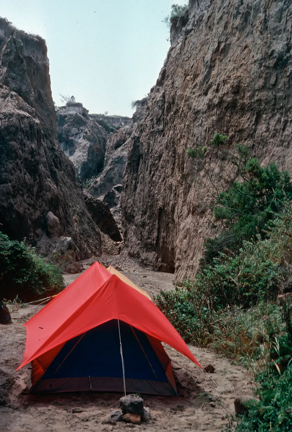 camp in Nidever Canyon, San Miguel Island