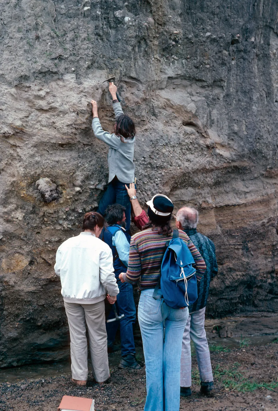 fossil hunting with Dan Axelrod, Cañada de Los Sauces, Santa Cruz Island