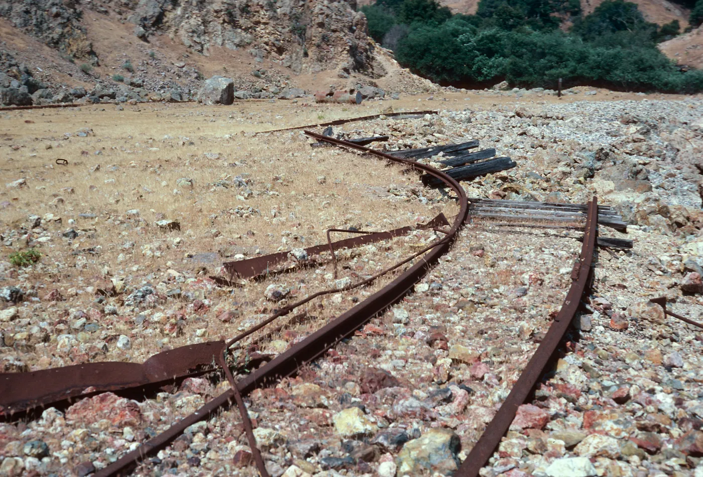 old railroad tracks, Frys Harbor, Santa Cruz Island