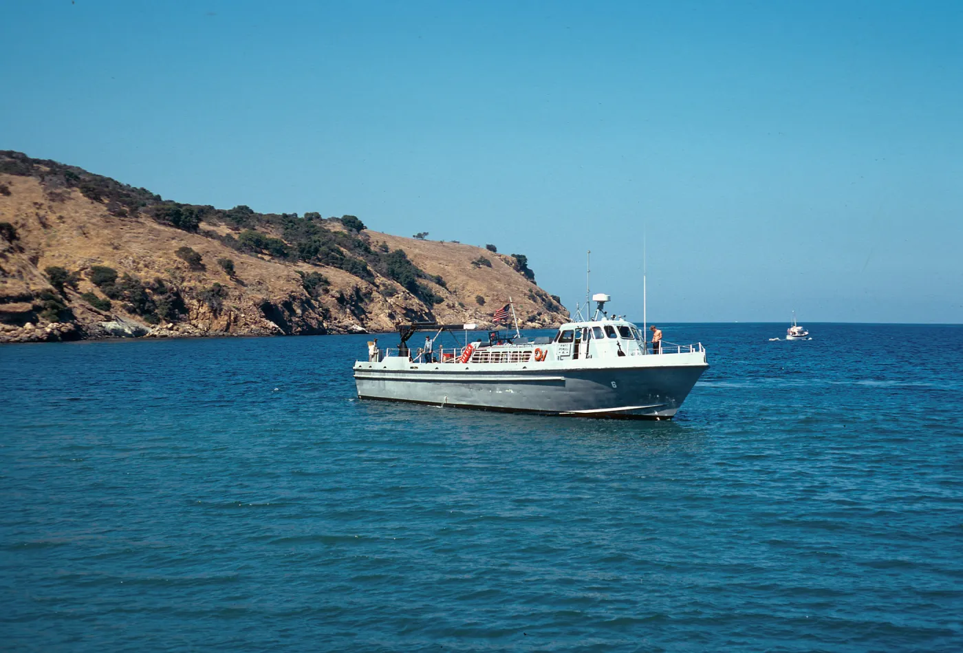 navy boat, Prisoners Harbor, Santa Cruz Island