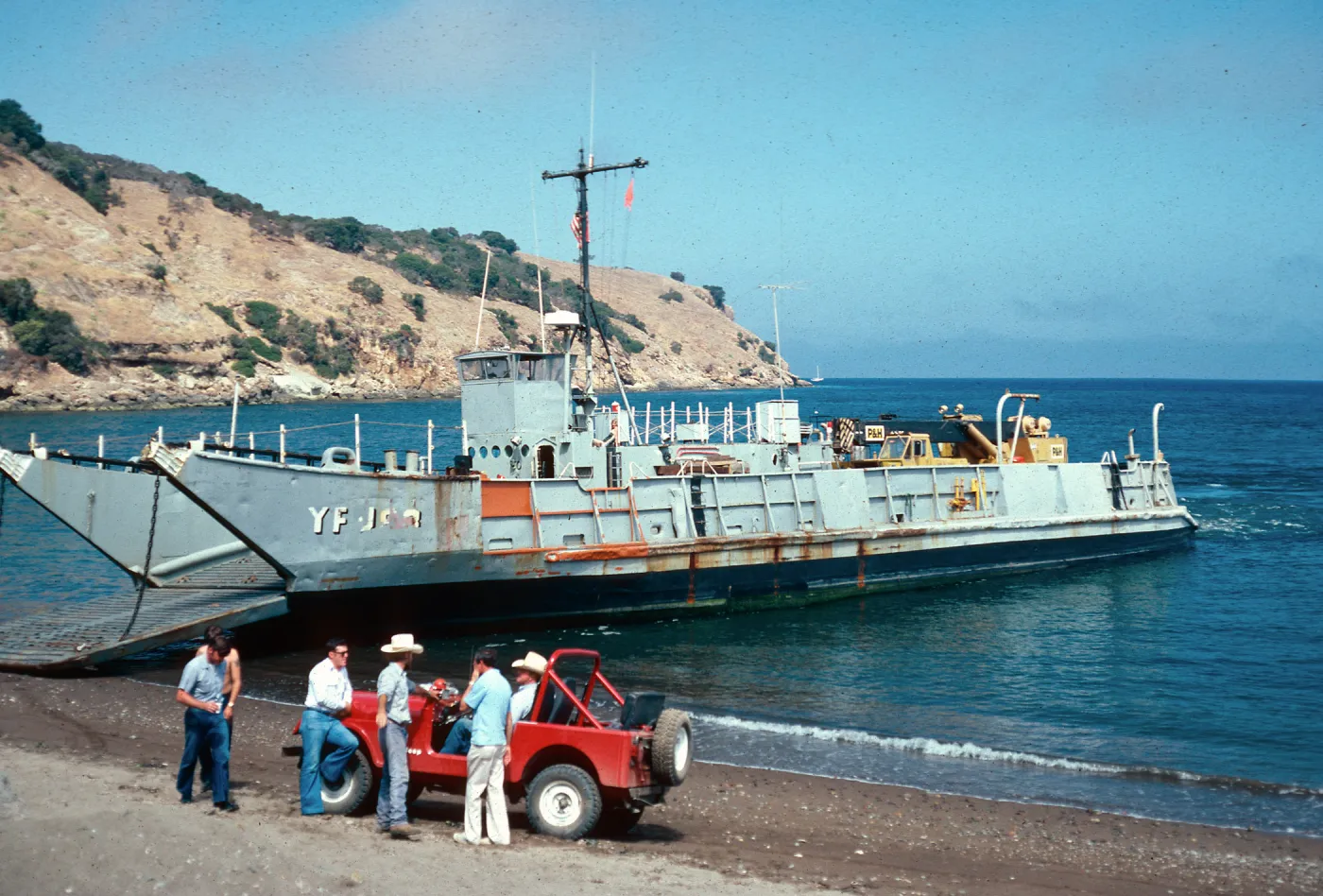 landing craft, Prisoners Harbor, Santa Cruz Island