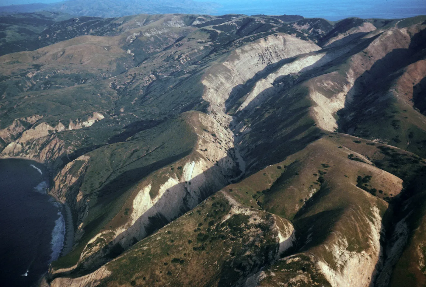 The Nature Conservancy/Gherini Ranch boundary, South side, Santa Cruz Island