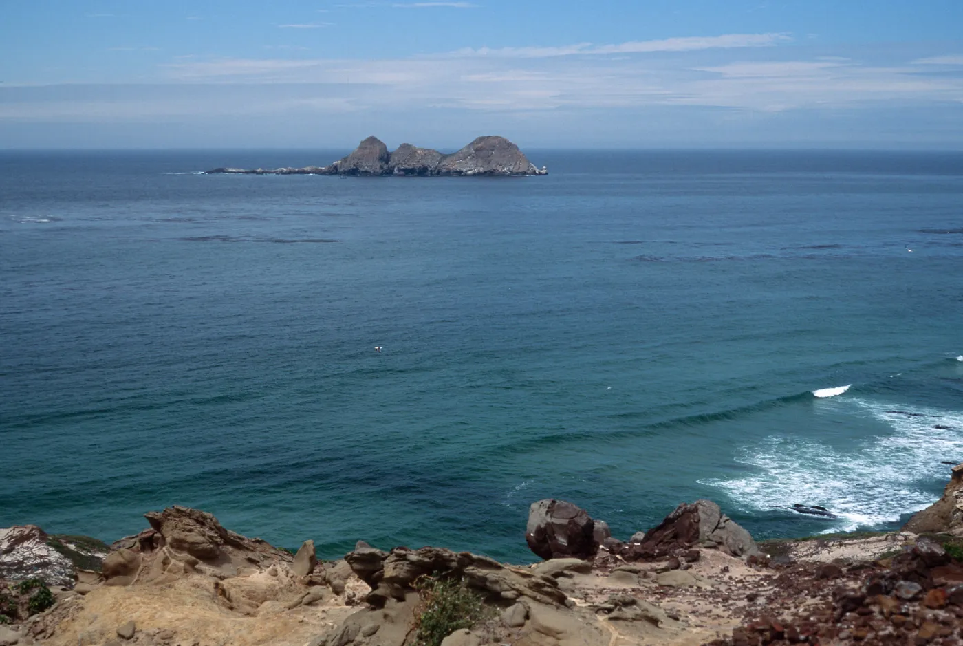 view of Castle Rock, Northwest end, San Miguel Island