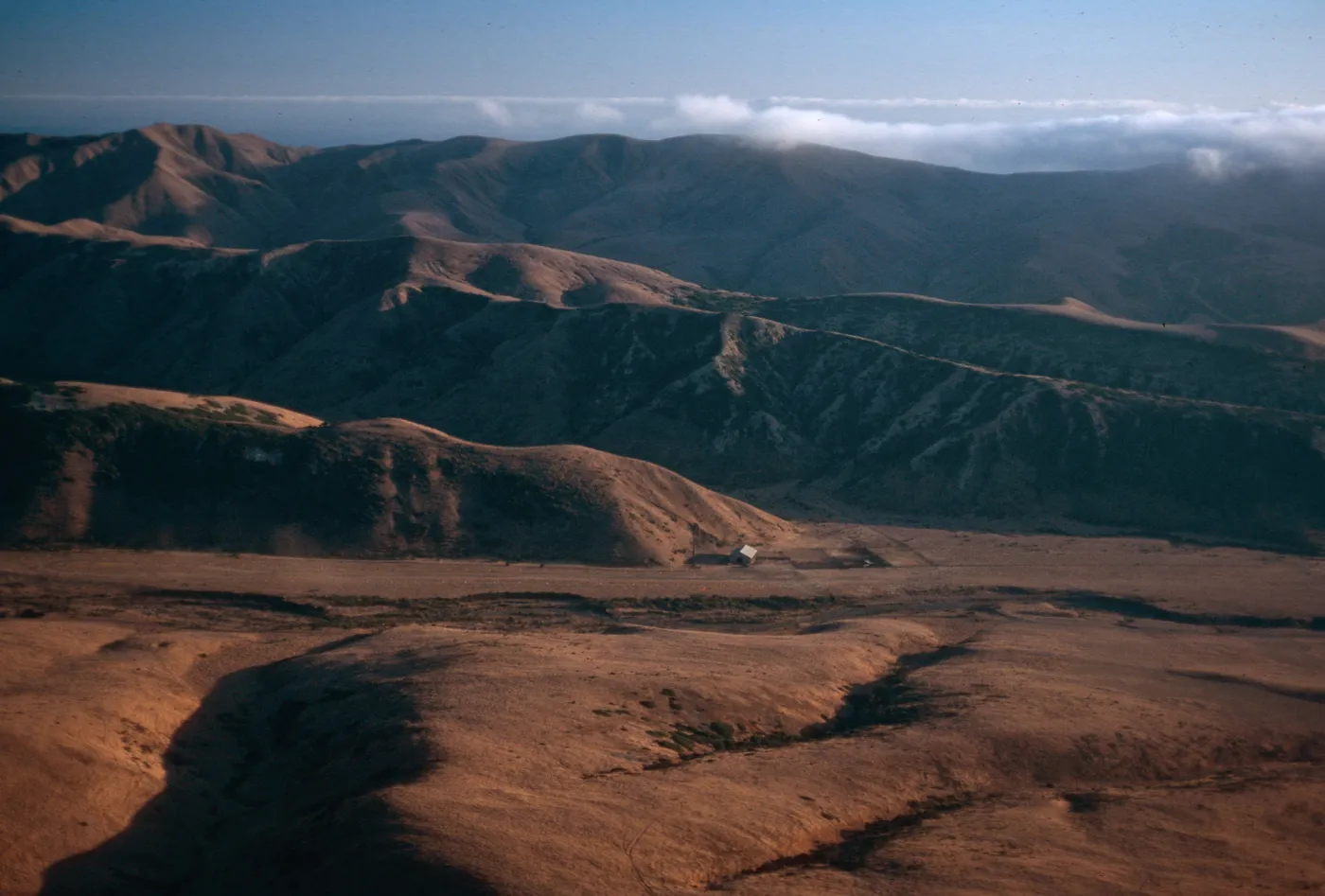 Christy barn from plane, Santa Cruz Island