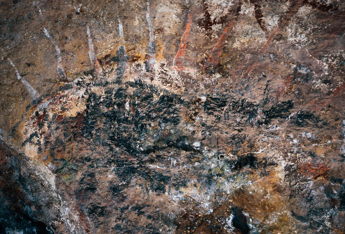 Inscriptions, East entrance, Cueva Valdez, Santa Cruz Island