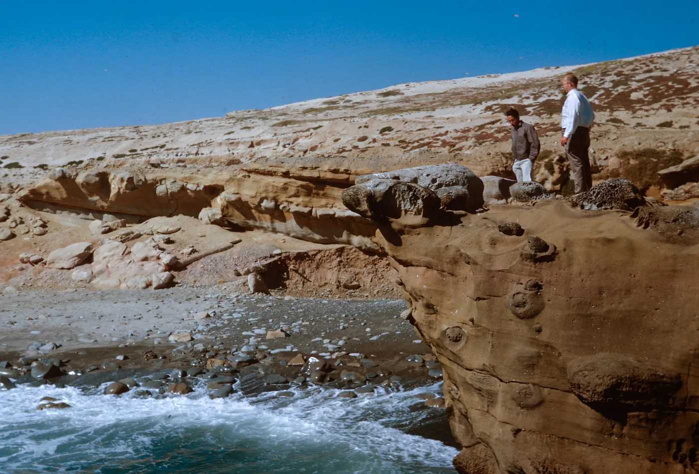 3/ Mr. Rainey & Don, looking North from Sea Lion Beach, 65-101 & SN-18