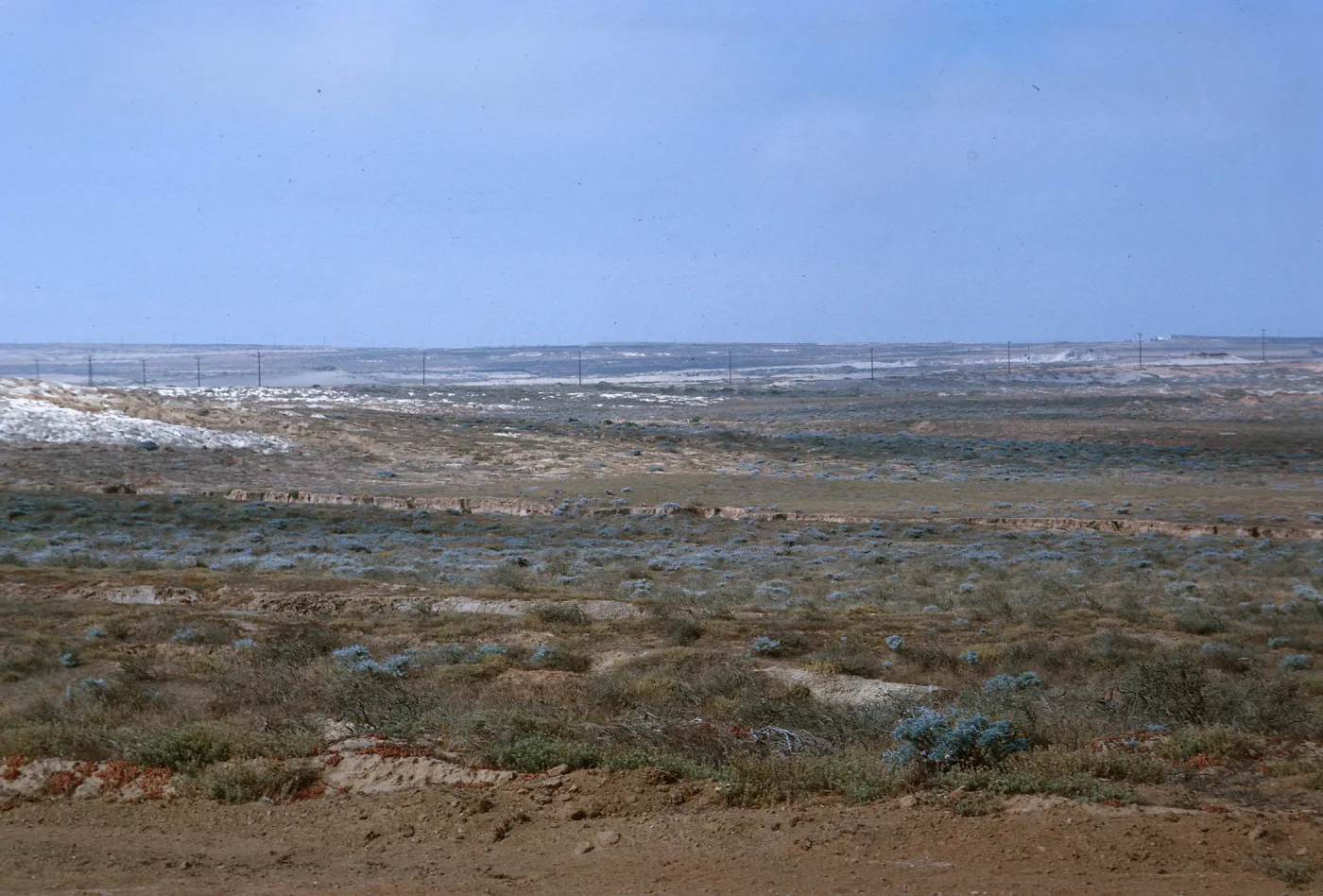 22/ looking Southeast from Theodolite Station at 616 feet Benchmark, looking South from Thousand Springs turnoff, 65-204 & SN-121
