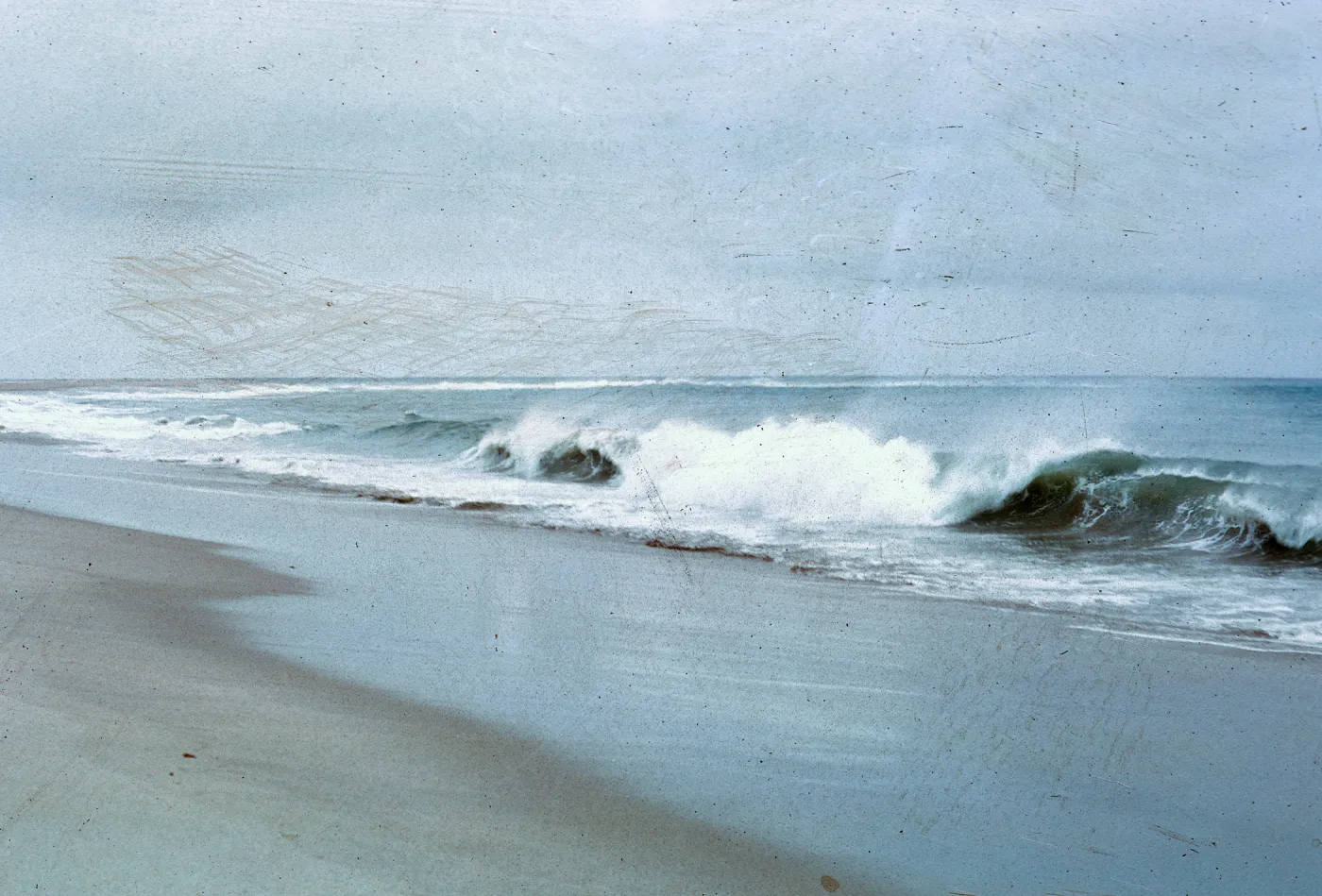 waves breaking on beach, 66-75 & SN-331