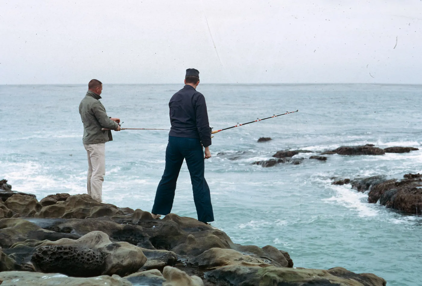 fishermen at Pirates Cove, 66-96 & SN-352