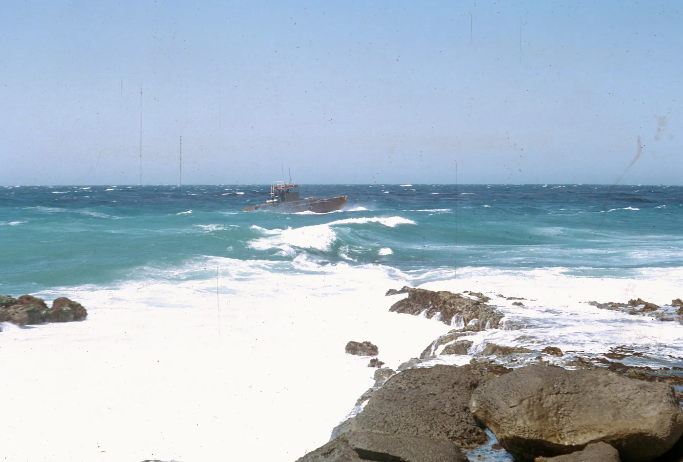 barge off reef, 66-162 & SN-418