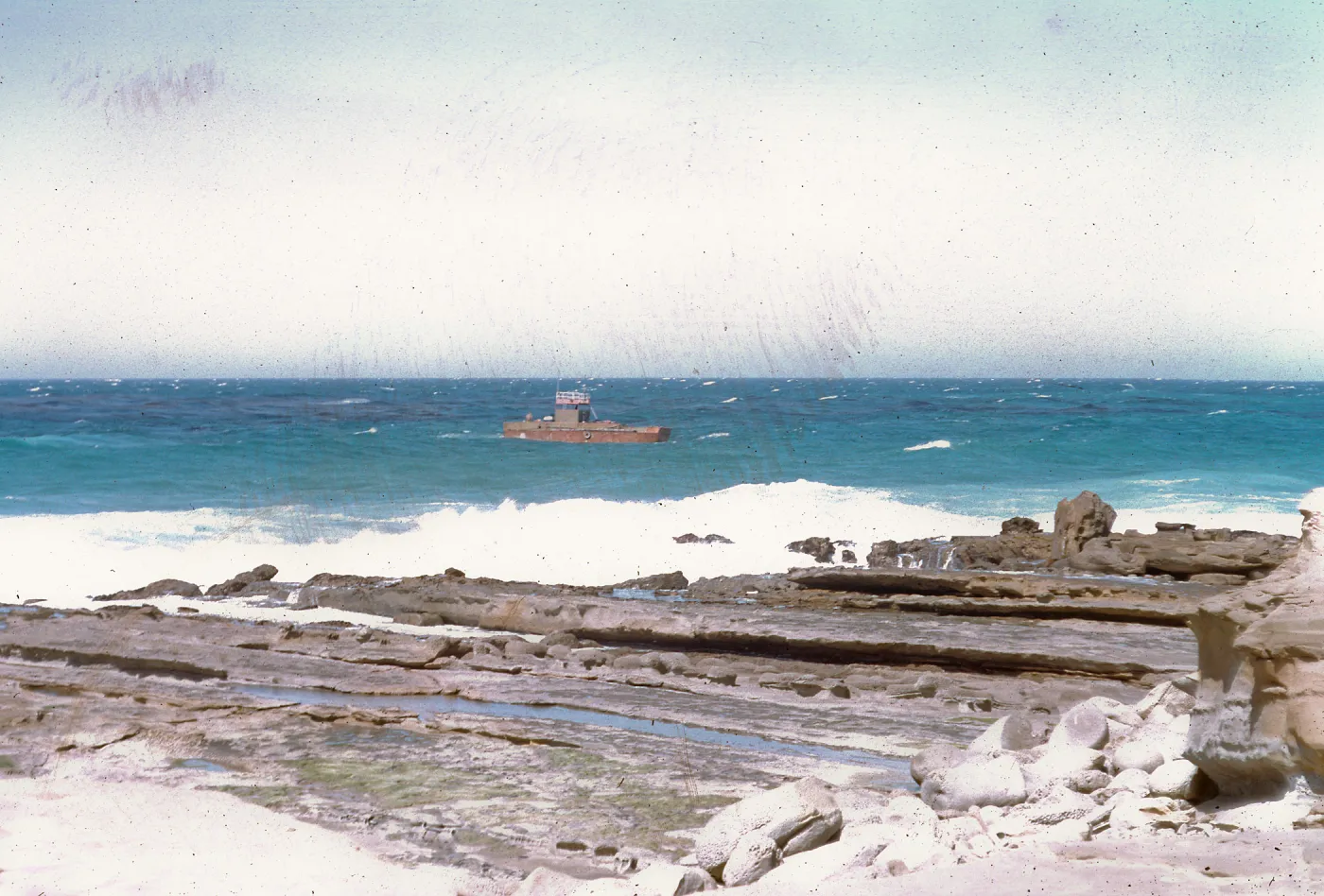 barge off reef, 66-163 & SN-419