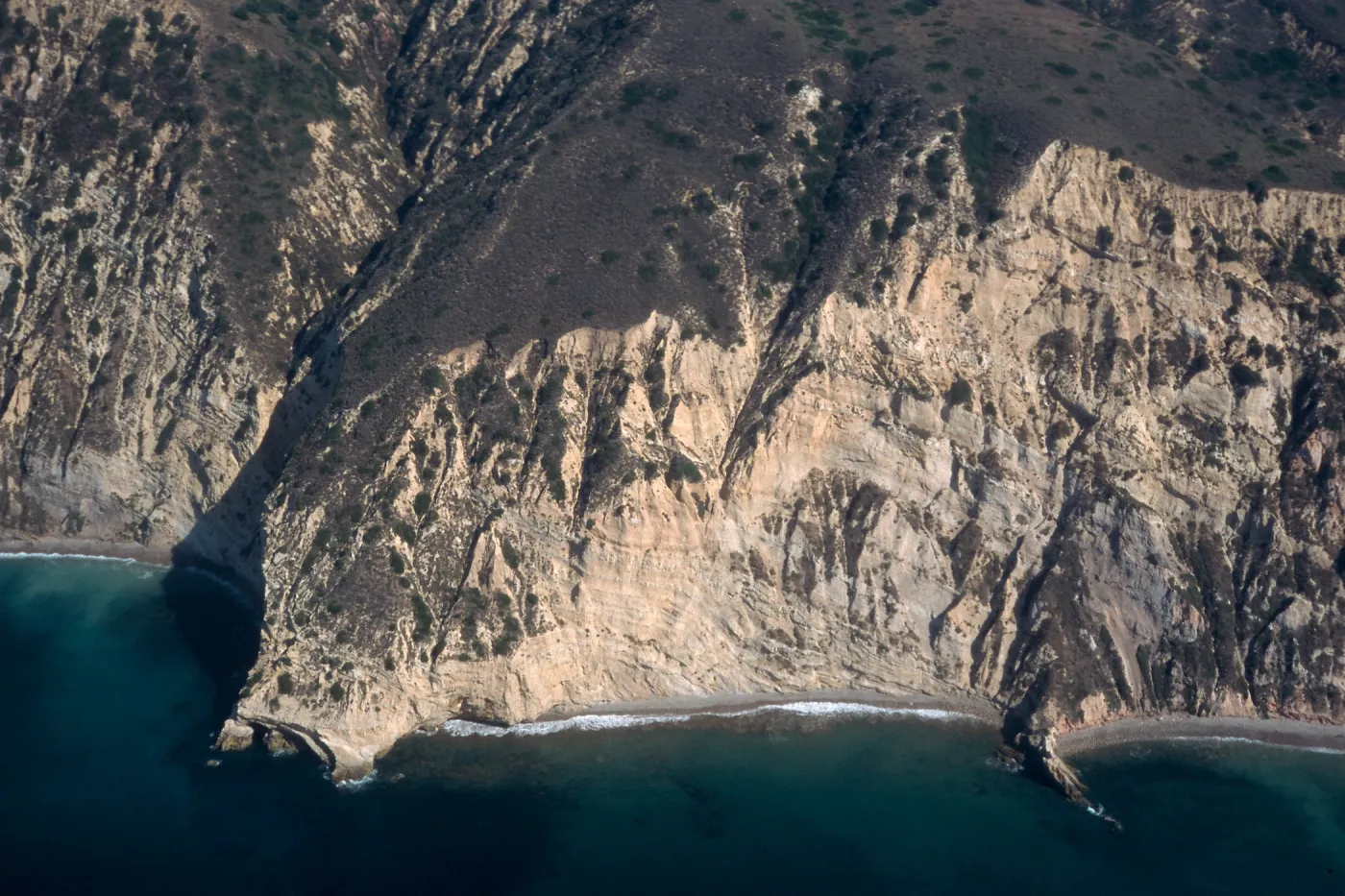bluffs. East of navy base, Santa Cruz Island