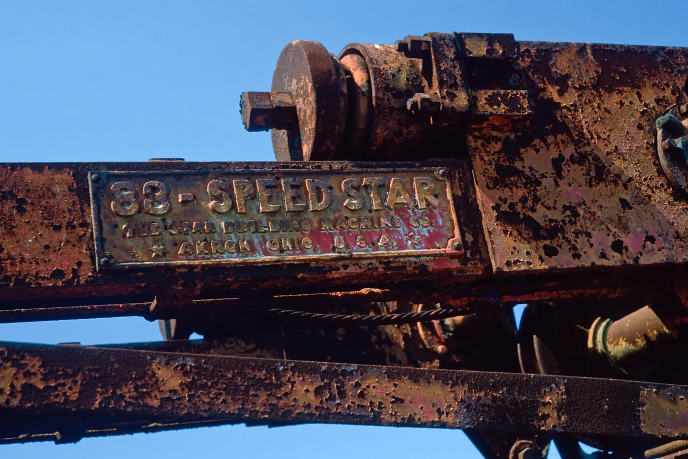 portable drilling rig, old oil well site, East side, Santa Cruz Island