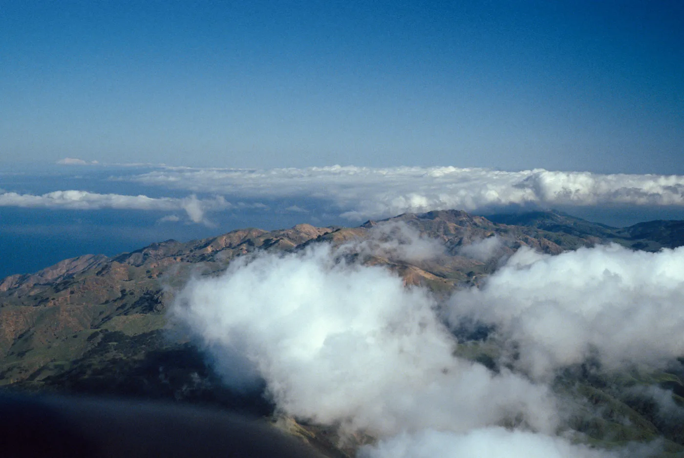 North ridge & fog, Santa Cruz Island
