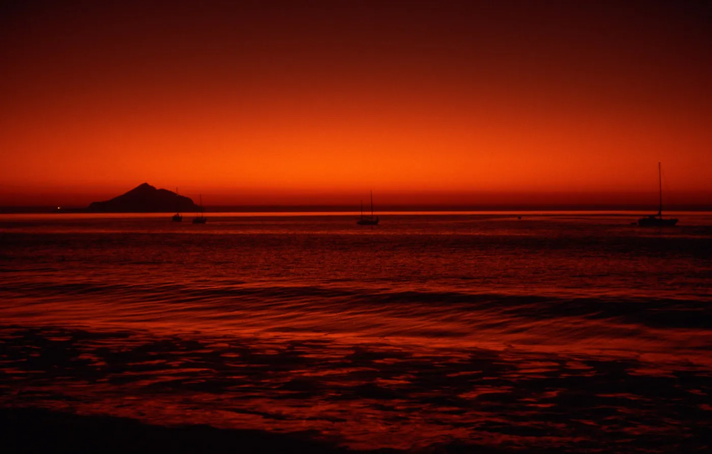 sunrise over Anacapa Island from Smugglers Beach, Santa Cruz Island