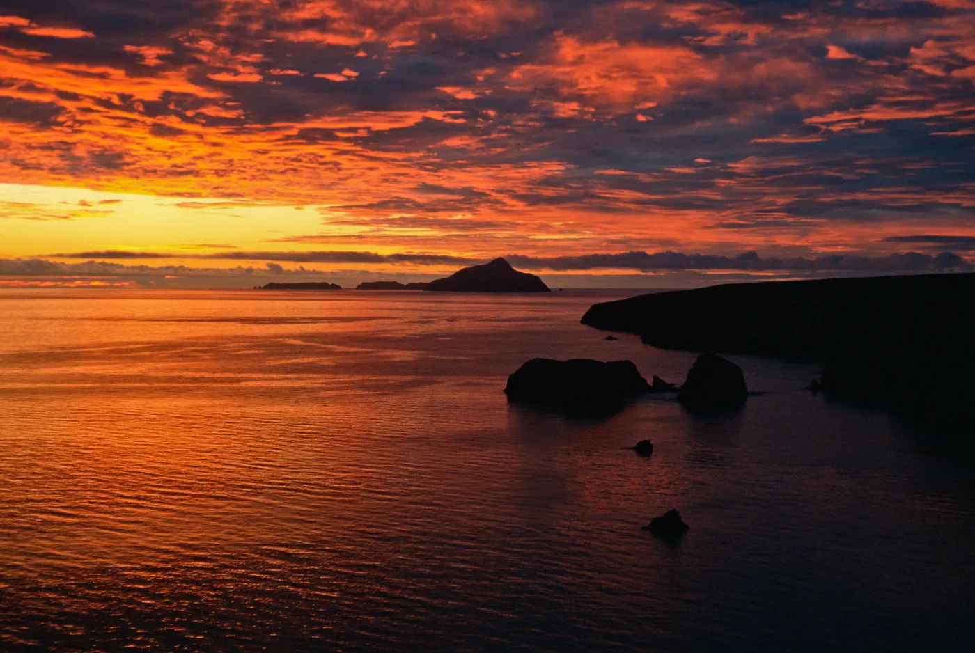 sunrise over Scorpion Bay & Anacapa Island, Santa Cruz Island