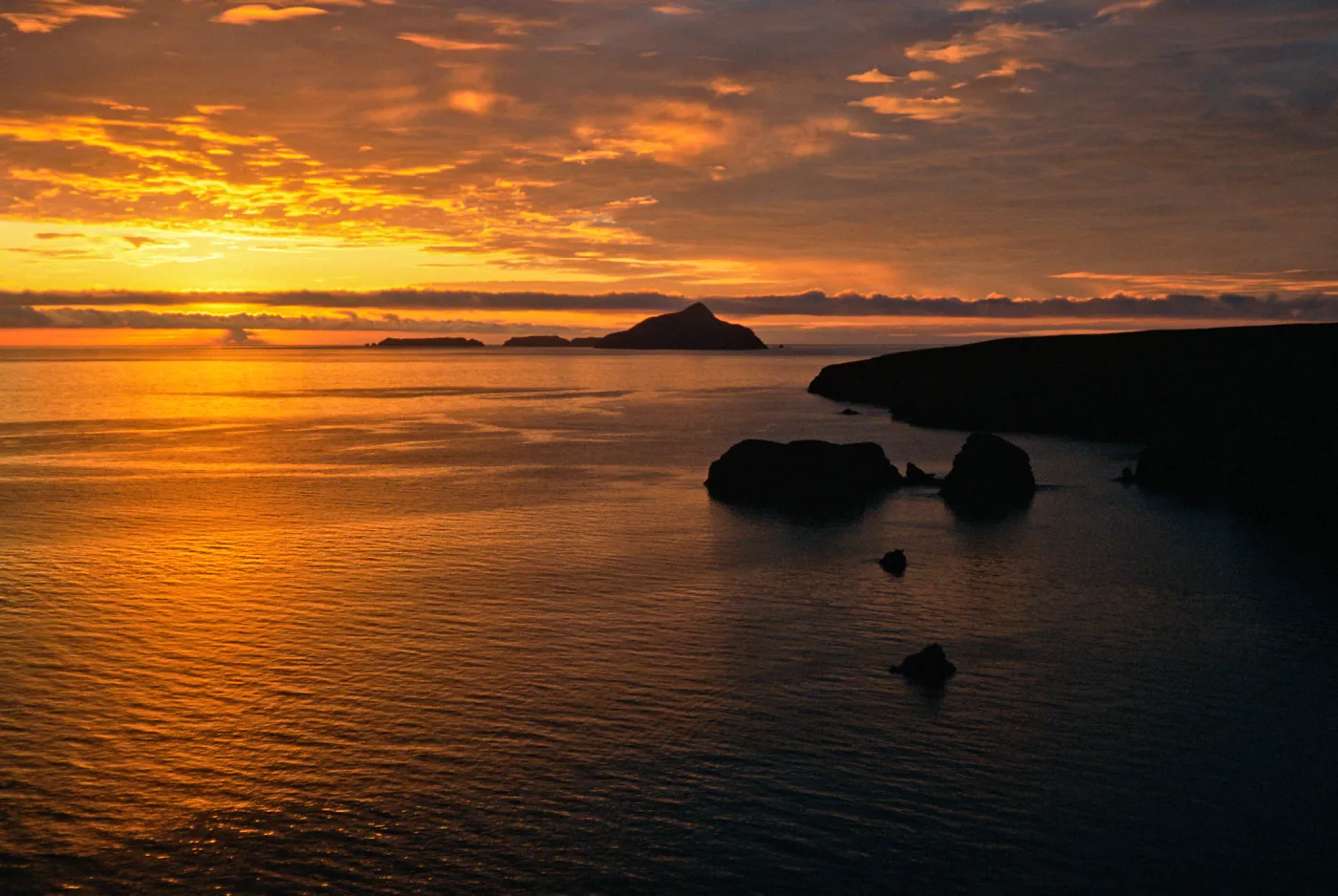 sunrise over Scorpion Bay & Anacapa Island, Santa Cruz Island