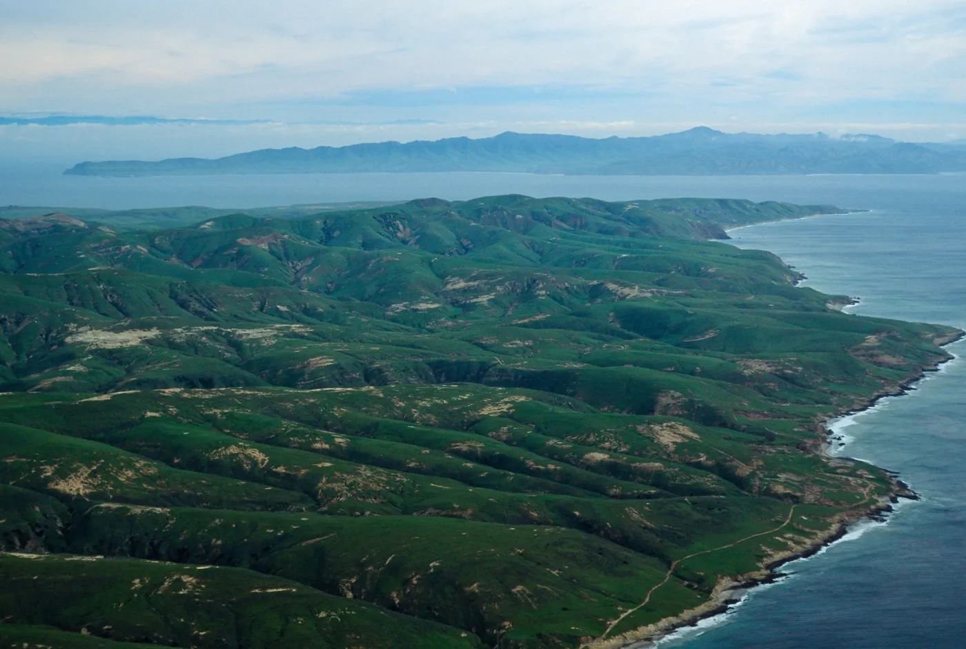 Southeast side Santa Rosa Island, Santa Cruz Island in background