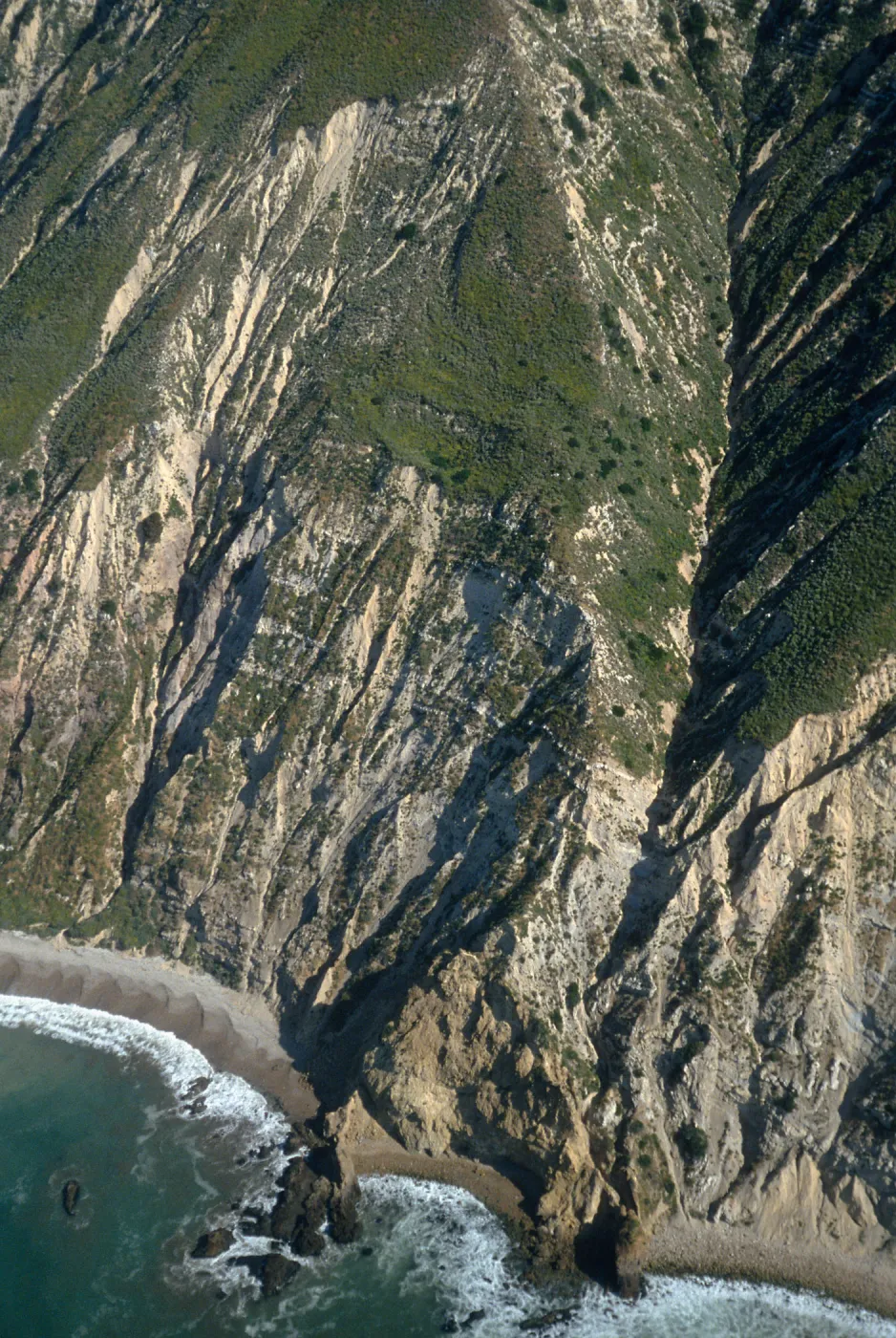 cliffs on South side, just West of navy base, Santa Cruz Island