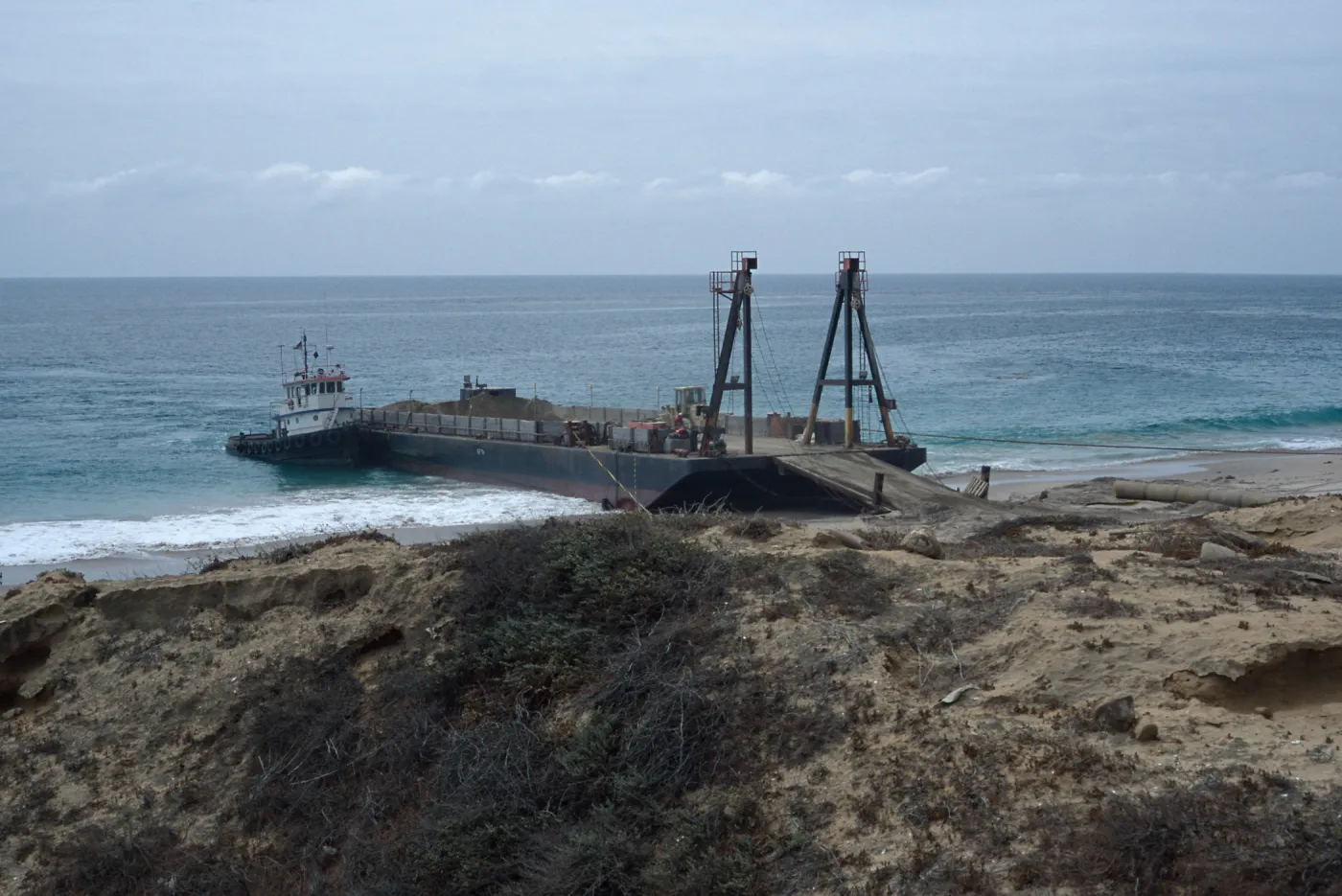 Metric Company barge, Daytona Beach, San Nicolas Island